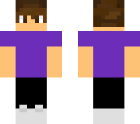 brown haired boy with purple shirt