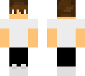 brown haired boy with white shirt