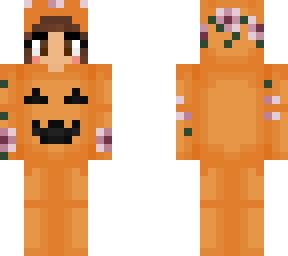 cute pumpkin girl skin - halloween