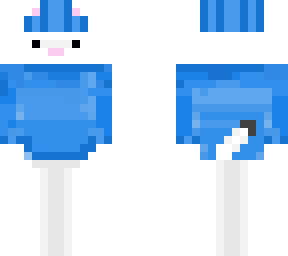 ermine with blue sweater