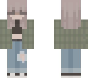 green cardigan girl