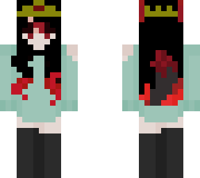 red and blue werewolf girl with crown