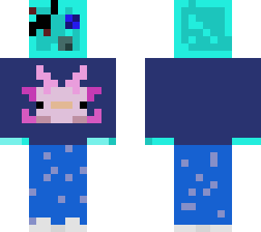 slime boy in a axolotl pijama