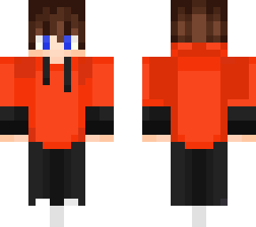 some random guy in an orange hoodie