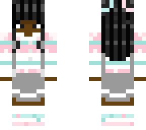 african american girl pastel pink and blue aesthetic <3