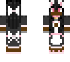 black girl cat maid pink <3