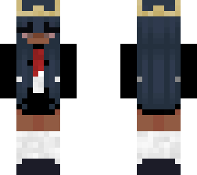 blue hair girl in suit with crown