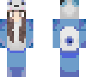 blue panda girl