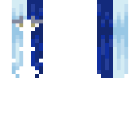 blue split hair