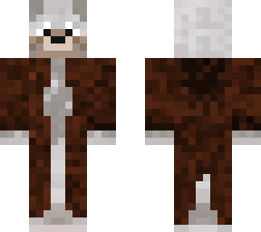 dog in an overcoat but it looks newer