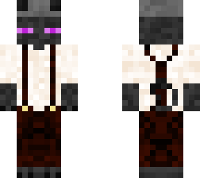 enderman in suspenders and hat