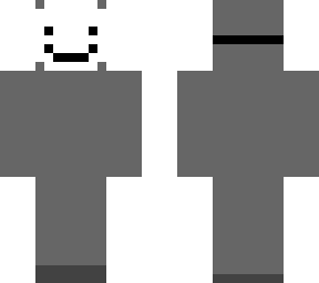 grey masked figure with slippers