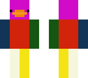 pato asado con muchos colores