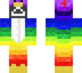 rainbow chicken onesie as a squid game guard