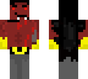 red, evil, strong, sexy batman with sixpack