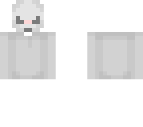 "skeleton face-mask and grey jumper"