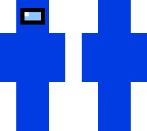 amoungus blue and headphones