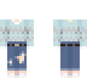 blue sweater outfit