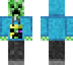 creeper in light blue hoodie