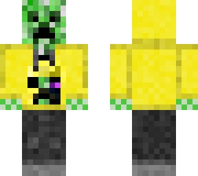 creeper in yellow hoodie