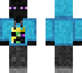 enderman in light blue hoodie