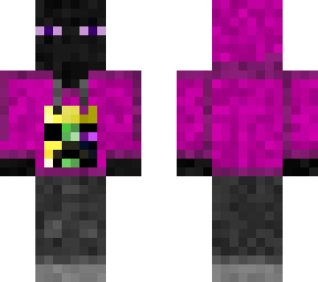 enderman in purple hoodie