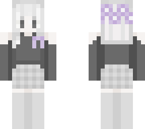 ghost girl with purple flowers