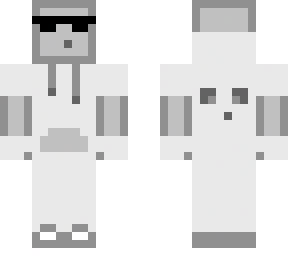 ghost white slime skin with hoodie