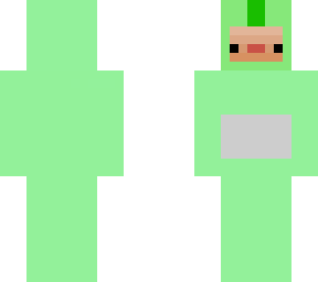 green teletubby backwards