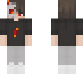 half lava skull mask