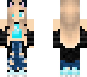 revamped blonde girl w ripped jeans