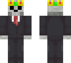 skull in a suit with a crown