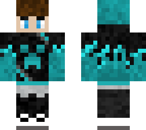 turquoise fire creeper hoodie