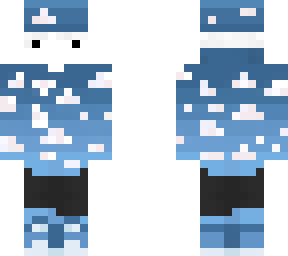 blue cloud bear with hat