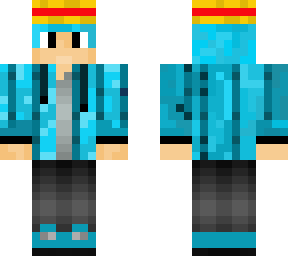 blue spike with strawhat