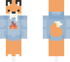fox with blue hoodie