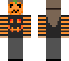 girl with pumpkin mask