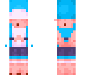 low poly trans flag colored skin