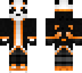 panda con campera con resaltado naranja