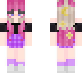 pink and purple moon girl