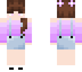 purple shirt w/overalls-girl