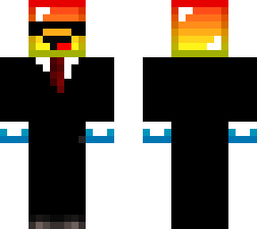 rainbow derp with black tuxedo