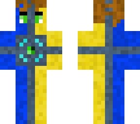 blue yellow roboter boy