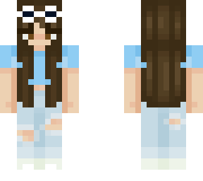 brown hair with goggles