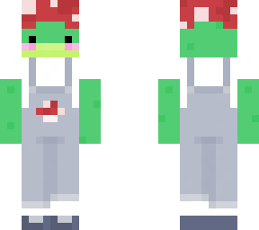 froge with overalls