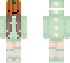 girl in dinosuar hoodie + pumpkin mask