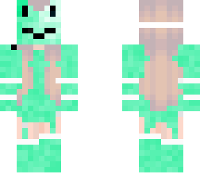 green girl fox mask