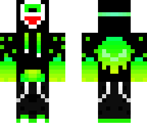 monster with green skull and effects