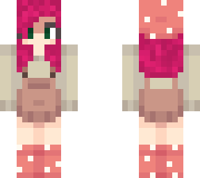 pink haired mushroom gal