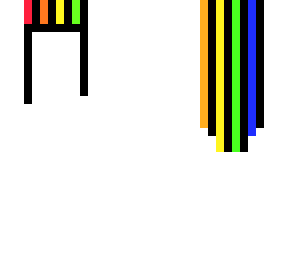 rainbow and black